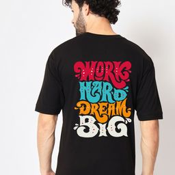 Imsa Moda Typography Printed Drop-Shoulder Sleeves Cotton Oversized Longline T-shirt-image-0