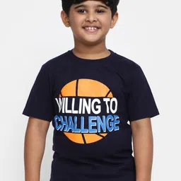 V-Mart Boys Typography Printed Round Neck Cotton Regular T-shirt-picture-48