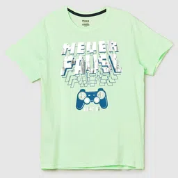 max Boys Typography Printed Pure Cotton T-shirt-image-95