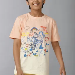 UNDER FOURTEEN ONLY Boys Typography Printed Applique T-shirt-image-48