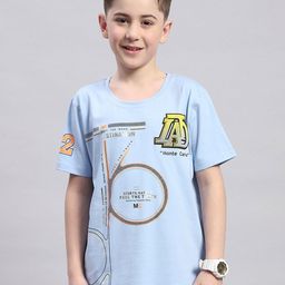 Monte Carlo Boys Typography Printed Cotton T-shirt-image-61
