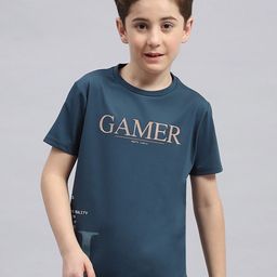 Monte Carlo Boys Typography Printed Round Neck Cotton T-shirt-picture-38
