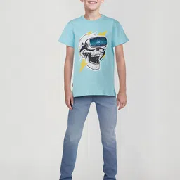 Gini and Jony Boys Typography Printed Applique T-shirt-47