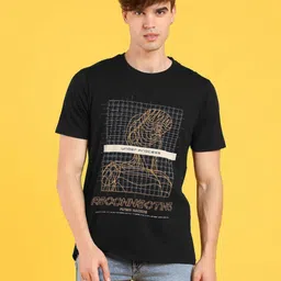 Flying Machine Men Printed Applique T-shirt-picture-24