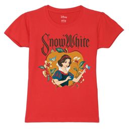 Wear Your Mind Girls Snow White Printed Pure Cotton T-shirt-image-86