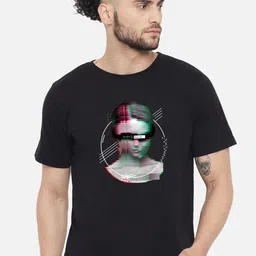 FFLIRTYGO Men Black Printed T-shirt-image-82