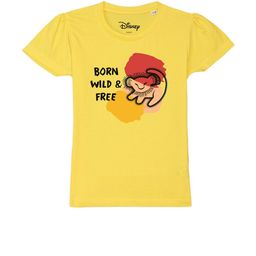 Disney by Wear Your Mind Girls Yellow Lion King Printed Cotton T-shirt-image-90
