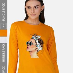 CHOZI Pack Of 2 Graphic Printed Cotton T-shirt-picture-9