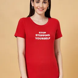 Honey by Pantaloons Typography Printed Cotton T-shirt-image-62