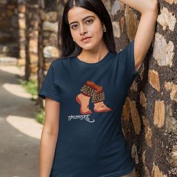 The Mad Riyazi Women Graphic Printed Round Neck Cotton T-shirt-image-96