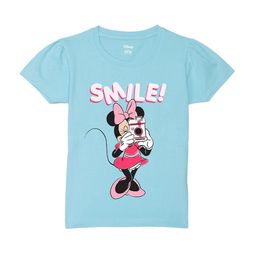 Wear Your Mind Girls Minnie Mouse Printed Knitted Pure Cotton T-Shirt-image-92