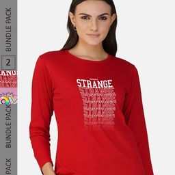 CHOZI Pack Of 2 Printed Round Neck Regular Fit Pure Cotton Casual T-shirt-picture-22