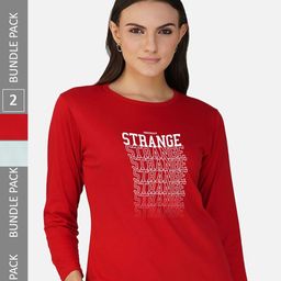 CHOZI Pack Of 2 Printed Round Neck Regular Fit Pure Cotton Casual T-shirt-image-85