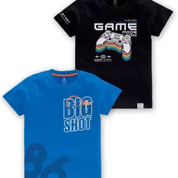 CODEZ Boys Multicoloured Typography 2 Printed Applique T-shirt-8