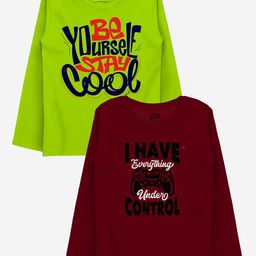 x2o Boys Pack Of 2 Pure Cotton T-shirts-image-66