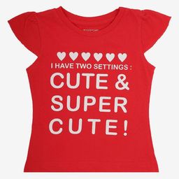Bodycare Girls Typography 2 Printed Applique T-shirt-image-16