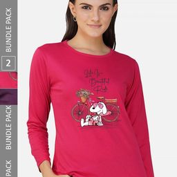 CHOZI Pack Of 2 Graphic Printed Long Sleeves Cotton T-shirt-picture-2