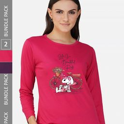 CHOZI Pack Of 2 Graphic Printed Long Sleeves Cotton T-shirt-picture-32