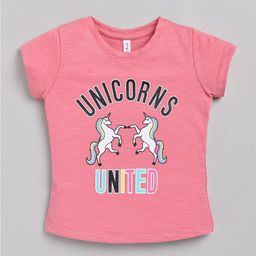 Ginie Girls Purple Printed Applique T-shirt-image-18