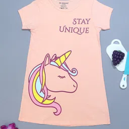 BE AWARA Girls Unicorn Printed Cotton T-shirt-image-99