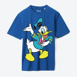 YK Disney Boys Donald Duck Printed Pure Cotton Applique T-shirt-image-5