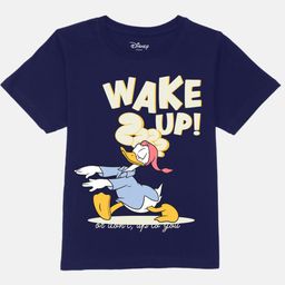 YK Disney Boys Donald Duck Printed Pure Cotton Applique T-shirt-image-63