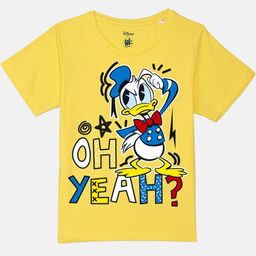 YK Disney Boys Donald Duck Printed Pure Cotton Applique T-shirt-image-64