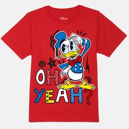YK Disney Boys Donald Duck Printed Pure Cotton Applique T-shirt-image-71