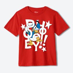 YK Disney Boys Donald Duck Printed Pure Cotton Applique T-shirt-image-80