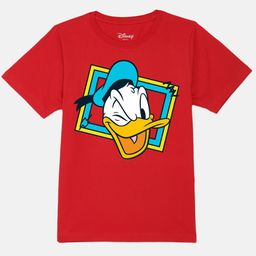 YK Disney Boys Donald Duck Printed Pure Cotton Applique T-shirt-image-70