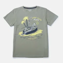 Palm Tree Infant Boys Graphic Printed Pure Cotton T-shirt-5