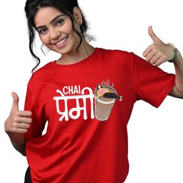 Tedhi Medhi Family Women Typography Printed Round Neck Cotton Oversized T-shirt-image-57