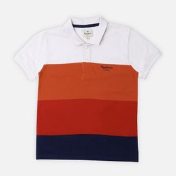 Pepe Jeans Boys Colourblocked Polo Collar Pure Cotton T-shirt-image-87