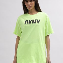 DKNY Typography Printed Pure Cotton T-shirt-image-79