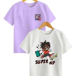 BAESD Boys Printed Extended Sleeves Applique T-shirt-48