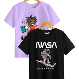 BAESD Boys Printed Extended Sleeves Applique T-shirt-picture-14