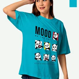 STATUS MANTRA Women 2 Printed Extended Sleeves Applique T-shirt-image-32
