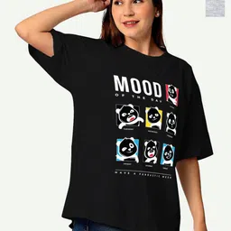 STATUS MANTRA Women 2 Printed Extended Sleeves Applique T-shirt-image-34