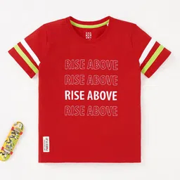 Ed-a-Mamma Boys Typography Printed Cotton T-shirt-picture-4