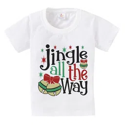 Babywish Kids Christmas Printed Short Sleeves Relaxed Fit Cotton T-shirt-image-45
