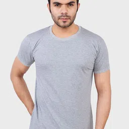 TEEMOODS Men Grey Cotton T-shirt-image-50