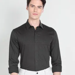 Arrow New York Striped Slim Fit Cotton Formal Shirt-image-51