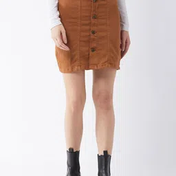 Miss Chase Woven Straight Mini  Skirt-image-25