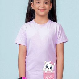 NUSYL Girls Graphic Printed Cotton T-shirt-picture-13