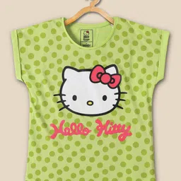 Kids Ville Girls Hello Kitty-Printed Cotton T-Shirt-image-43