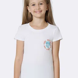 Van Heusen Girls Typography Printed Pure Cotton T-shirt-image-47