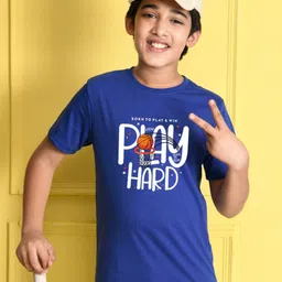 NUSYL Boys Graphic Printed Round Neck Cotton T-shirt-image-74