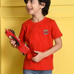NUSYL Boys Graphic Printed Round Neck Cotton T-shirt-image-76