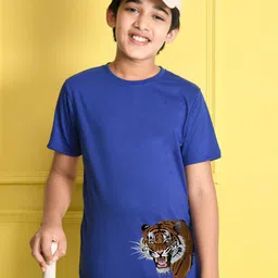 NUSYL Boys Graphic Printed Round Neck Cotton T-shirt-image-75