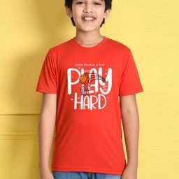NUSYL Boys Graphic Printed Round Neck Cotton T-shirt-image-55